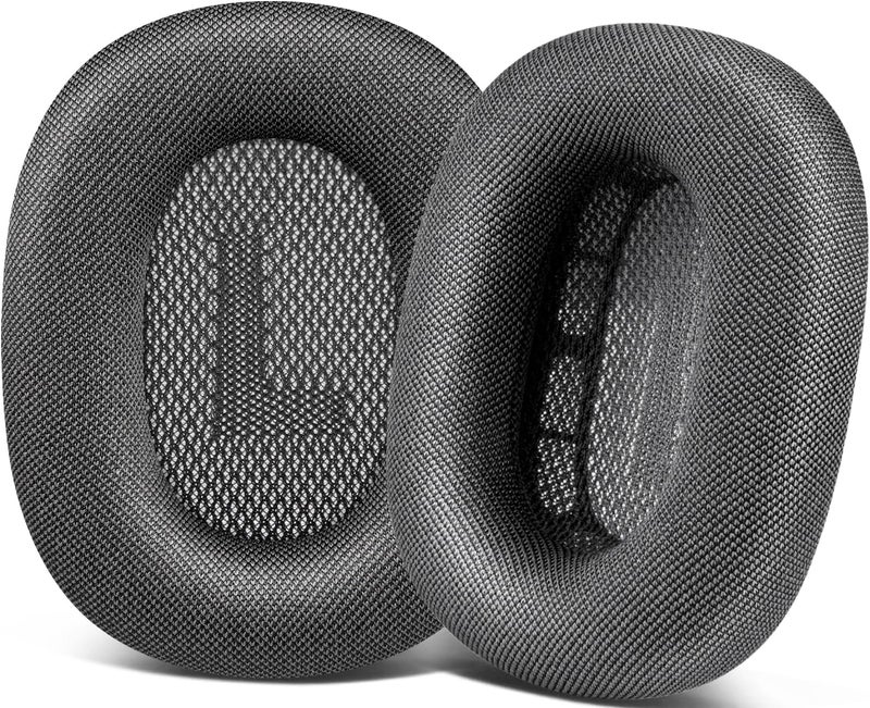 SOPROM Ear Cushions for Airpod Max Over-Ear Headphones Earpads Replacement Covers Cups Pads with Durable Mesh Fabric, Softer Foam - Space Gray - Image 1